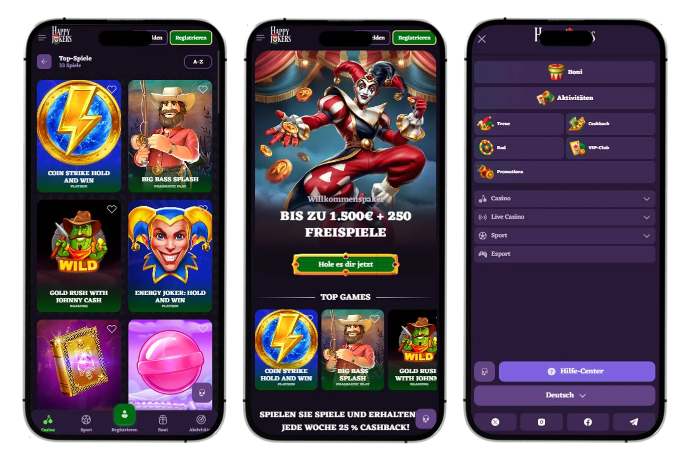 HappyJokers Casino App-Screenshot